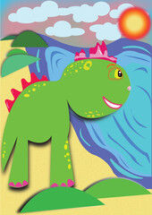 dinosaur in the grass