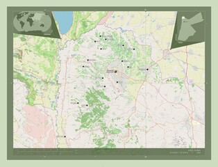 Irbid, Jordan. OSM. Labelled points of cities