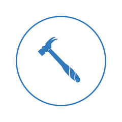 Claw hammer nail puller icon | Circle version icon |