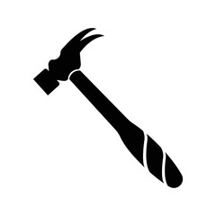 Claw hammer nail puller icon | Black Vector illustration |