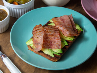 toast bacon avocado 