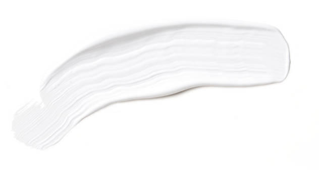 white acrylic paint brush stroke, isolated design element