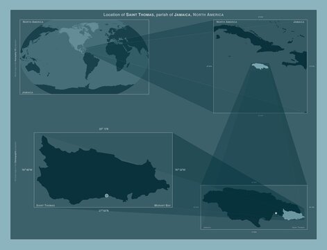 Saint Thomas, Jamaica. Described location diagram
