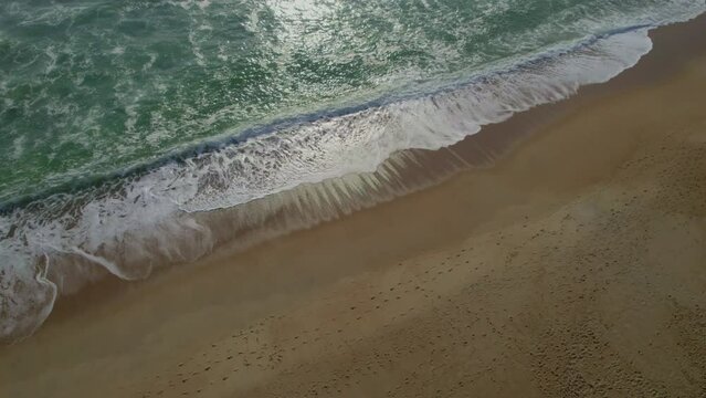 Ocean Aerial View Top Dow rise Up And Show The sun