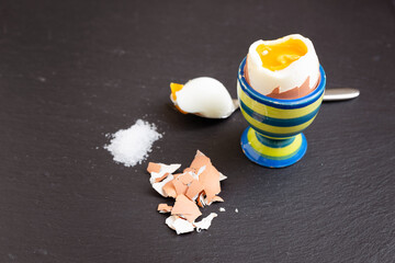 breakfast with egg and seasalt