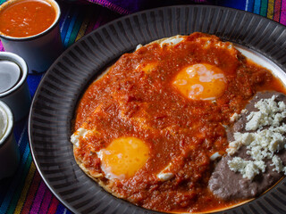 mexican styled eggs with sauce
