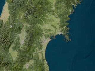 Miyagi, Japan. Low-res satellite. No legend