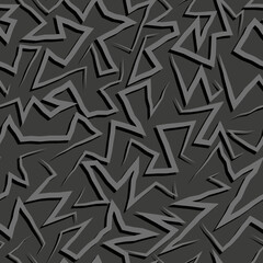 abstract seamless wallpaper with chaotic jagged lines. vector monochrome background image
