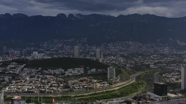 Panor&aacute;mica a&eacute;rea de Monterrey, M&eacute;xico