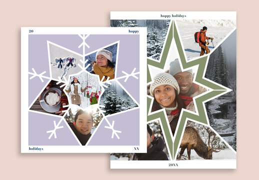 Holiday Photo Collage Social Media  Layout