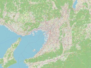 Osaka, Japan. OSM. No legend