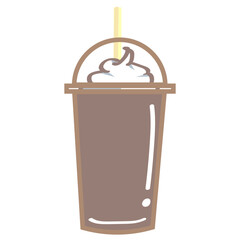 cold cup flat doodle hand drawn