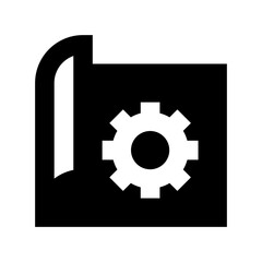 Folder Setting Flat Vector Icon
