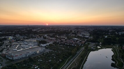 Fototapeta premium Sunset in city