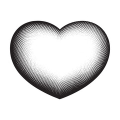 Scratchboard Engraved Heart Shape