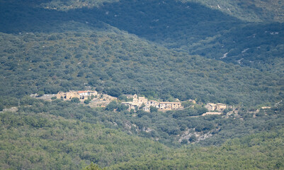 Fototapeta na wymiar traditional Spanish mountain village, Pyrenees mountains, Spain