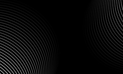 Black Clear Blank Subtle Geometrical Vector Abstract Background. White and black gradient wave effects. Conceptual Sci-Fi Technology Illustration. Minimalist Wallpaper