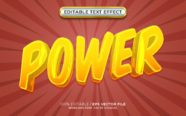 Editable 3D Power Text Effect