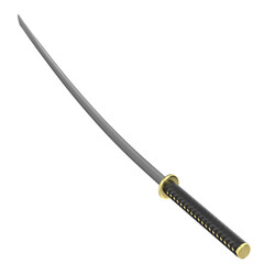 3d rendering illustration of a katana sword
