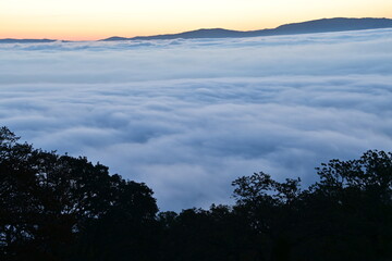 sunset over the mountains