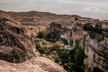 Greece - Meteora monastery in the mountains, popular place for tourists.... exclusive - this image sell onle Adobe stoc