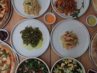 buffet food in a restaurant
