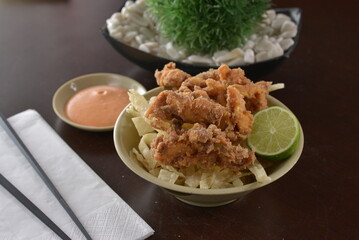 fried shrimp with rice