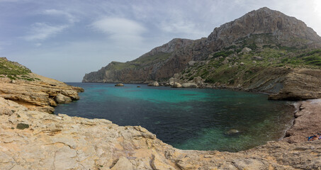Fototapeta premium Figuera beach in Formentor cap in Mallorca (Spain)