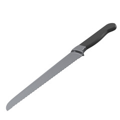 3d rendering illustration of a bread kitchen knife
