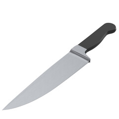 3d rendering illustration of a chef kitchen knife