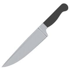 3d rendering illustration of a chef kitchen knife