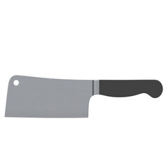 3d rendering illustration of a cleaver kitchen knife