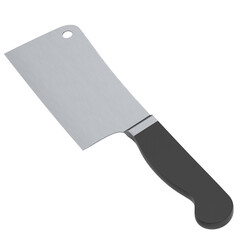 3d rendering illustration of a cleaver kitchen knife