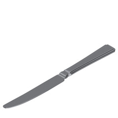 3d rendering illustration of a dessert kitchen knife