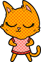 calm cartoon cat
