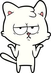 bored cartoon cat