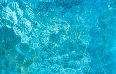 Textura de un vidrio de mosaico color azul para fondos 