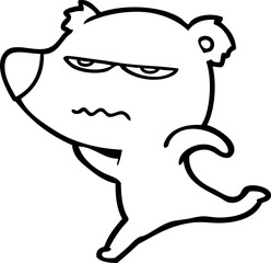 annoyed bear cartoon running