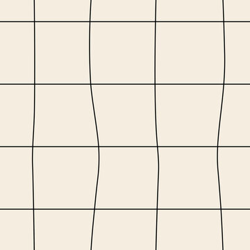 recommend clip art: Abstract vector seamless pattern with distorted cage in y2k style. Twisted checkered funky background. 90s, 00s aesthetic. Retro wavy linear checkerboard