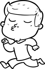 Fototapeta premium cartoon model guy pouting