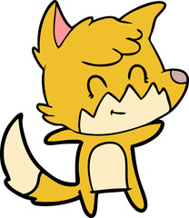 cartoon friendly fox