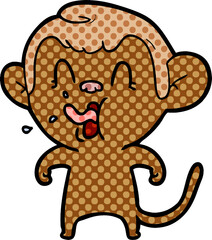 crazy cartoon monkey