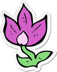 sticker of a cartoon flower