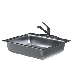 3d rendering illustration of a kitchen sink