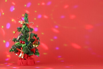 Close-up Christmas tree, Christmas decorations 