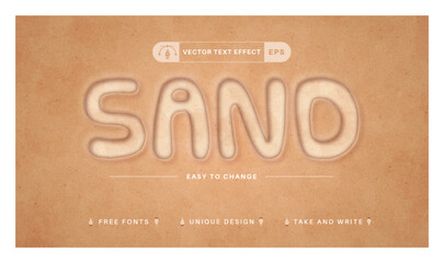 Sand Beach - Editable Text Effect, Font Style