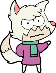 cartoon annoyed fox