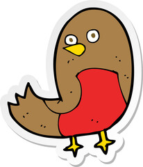 sticker of a cartoon robin