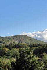 Fototapeta na wymiar mountain in the background overlooking prestatyn wales