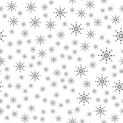 Snowflakes seamless vector pattern